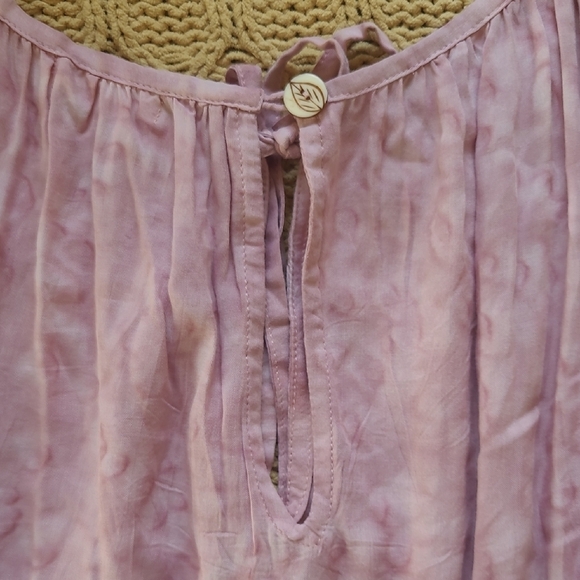 Revolve Indah Mauve Tie-Dye Handkerchief Hem Dress - Size L - Picture 5 of 9